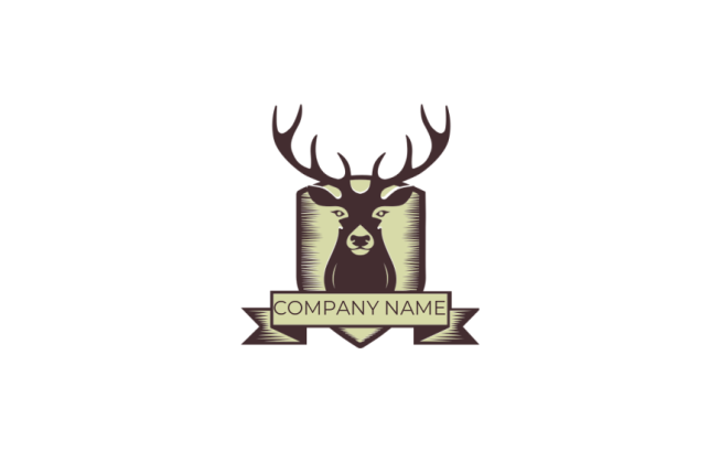 make a pet logo rain deer inside the emblem - logodesign.net