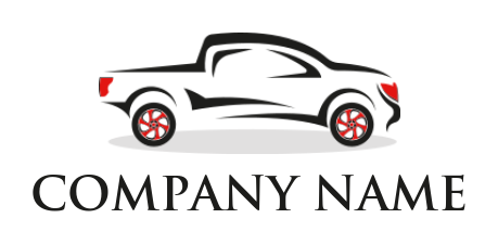 Automotive shop logo racing tire with rim
