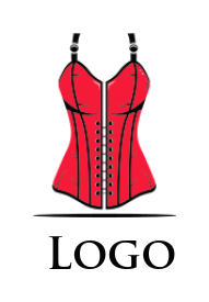 apparel logo icon red corset with strings