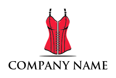 apparel logo icon red corset with strings