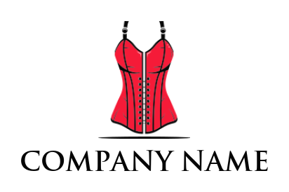 apparel logo icon red corset with strings
