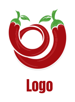 generate a food logo of red hot chili peppers