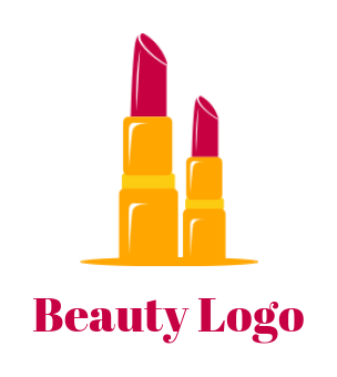 beauty logo maker red lipstick tubes - logodesign.net
