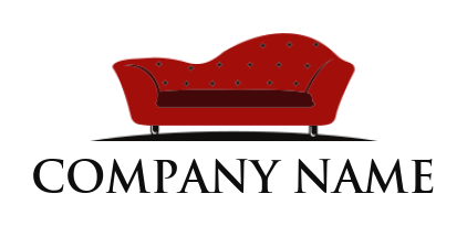 home improvement logo of red furniture settee