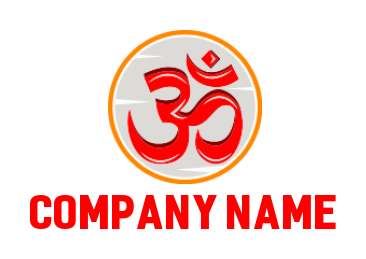 design a spirituality logo red om symbol in circle - logodesign.net