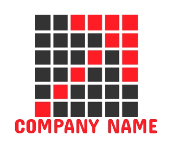 create an investment logo red squares forming arrow