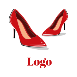 fashion logo template red stiletto heels shoes 