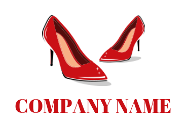 fashion logo template red stiletto heels shoes 