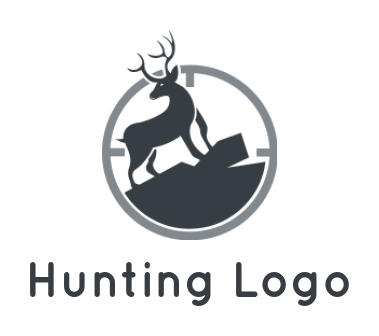 animal logo reindeer on the rock inside target