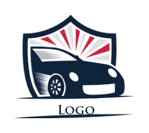 retro car bonnet in shield | Logo Template by LogoDesign.net