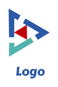 Media logo reverse play button in triangle
