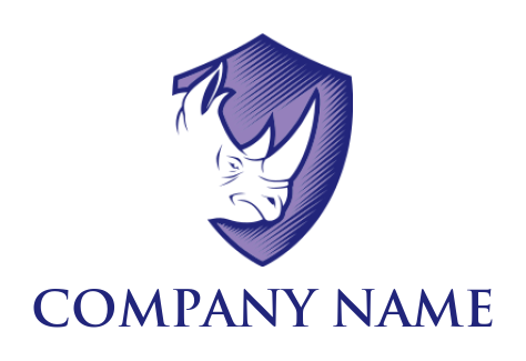 security logo online Rhinoceros Shield - logodesign.net