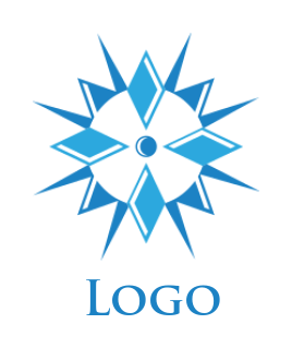design a trader logo rhombuses on circle in north star