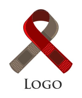 medical logo icon ribbon forming bandage