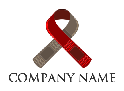 medical logo icon ribbon forming bandage