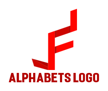 Design a Letter F logo made of ribbon