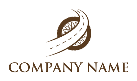 transportation logo road on motorbike tire