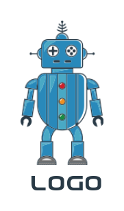 robot with game controller head