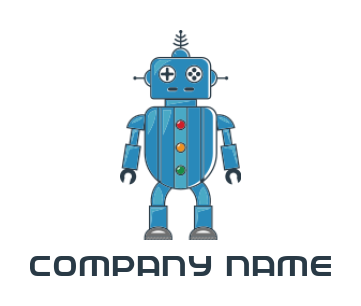 games logo online robot with game controller head - logodesign.net