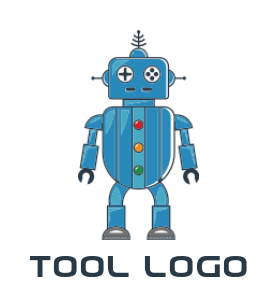 games logo online robot with a controller head