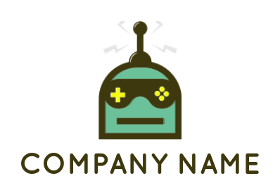 make a games logo robotic character with gamepad