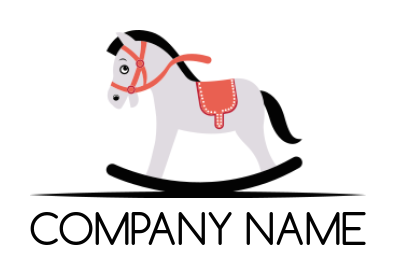 rocking toy horse babysitter logo maker