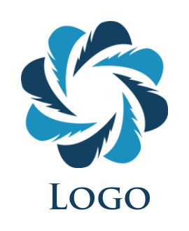 create a printing logo rotating features forming flower - logodesign.net