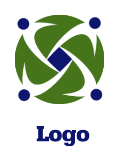 community logo template rotating person in circle 