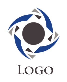 rotating swoosh around circle in square