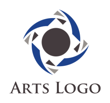 arts logo swoosh around circle in square