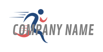 make a fitness logo of running abstract person
