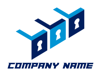 create a storage logo of a secured storage boxes