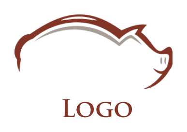 make an animal logo saving piggy bank - logodesign.net