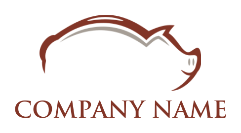 make an animal logo saving piggy bank - logodesign.net