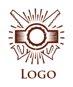 generate a handyman logo saws in cutter blade