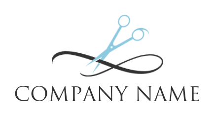 create a salon logo scissor cutting hair