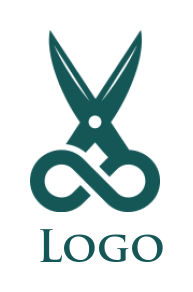 scissor with infinity symbol