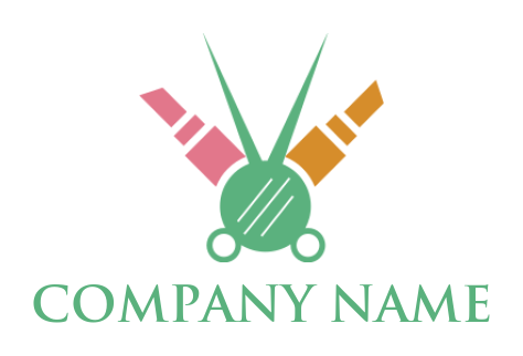 beauty logo scissors with tube lipsticks