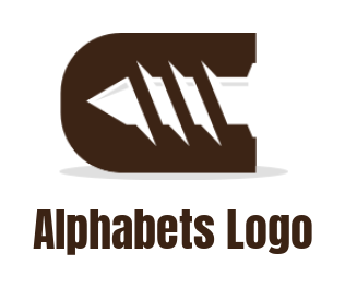 Create a Letter C logo screw incorporated in letter C 