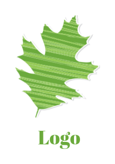 Create a landscape logo with scribbles on a leaf