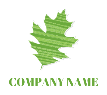Create a landscape logo with scribbles on a leaf