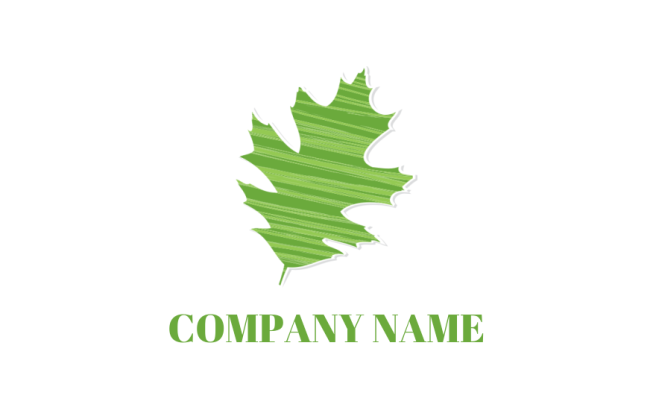 Create a landscape logo with scribbles on a leaf