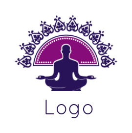 semi circle motifs over yoga man