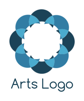 spa logo template semi circles forming mandala