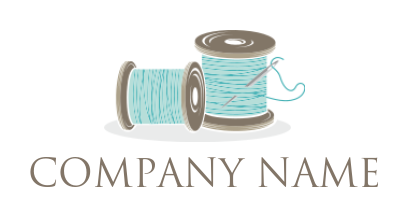 apparel logo sewing thread spools with needle