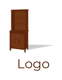 home improvement logo shelf cupboard with shadow