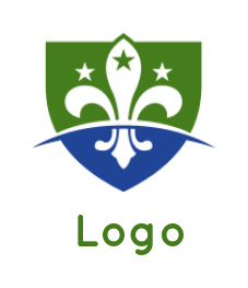 design an insurance logo shield combine with stars and swoosh