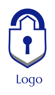 security logo icon shield padlock with keyhole - logodesign.net