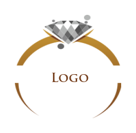 generate a jewelry logo shiny solitaire ring
