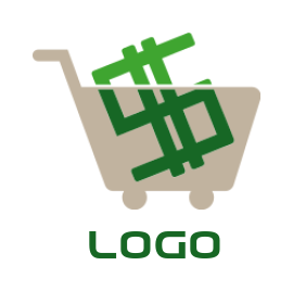 shopping cart with dollar sign